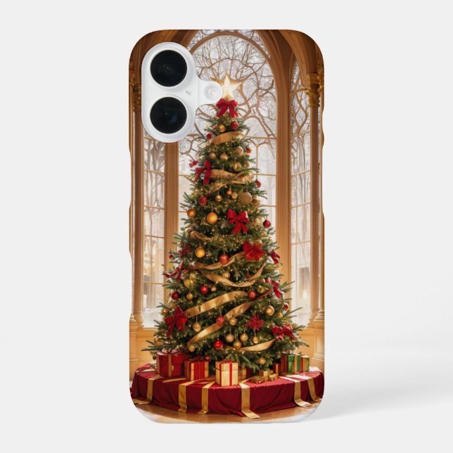 Grand Cathedral Christmas Tree iPhone 16 Case (Back)