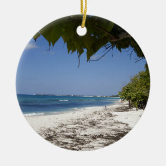 Grand Cayman Beach Ceramic Tree Decoration