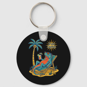 Grand Cayman Iguana on the Beach Key Ring