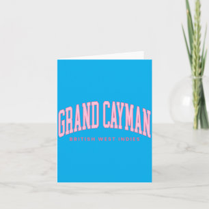 Grand Cayman Islands Summer Retro Preppy Throwback Card