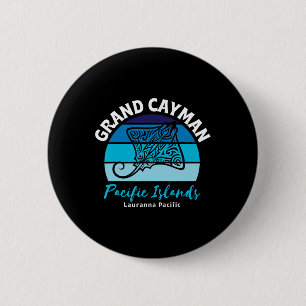 Grand Cayman Pacific Islands Stingray Family Vacat 6 Cm Round Badge