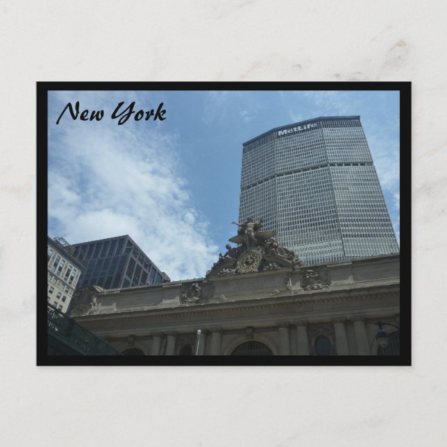 grand central facade postcard (Front)