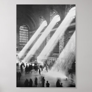 Grand Central Station, Black and White Vintage Poster