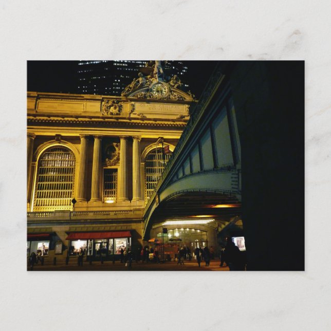 Grand Central Station - Night - New York City Postcard (Front)