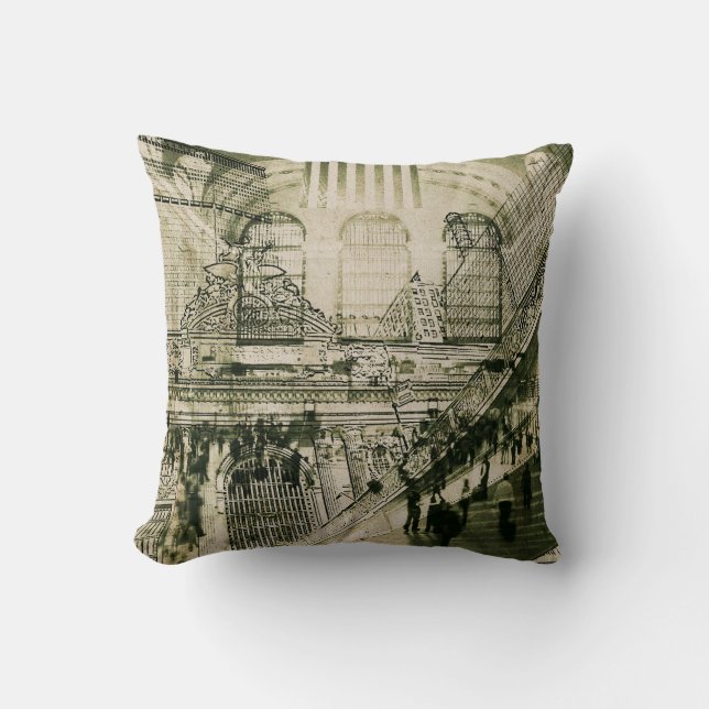 grand central station, NYC toss pillow (Front)