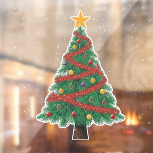 Grand Christmas Tree Window Cling