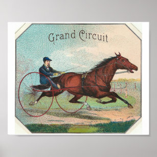 Grand Circuit Vintage Horse Racing Poster