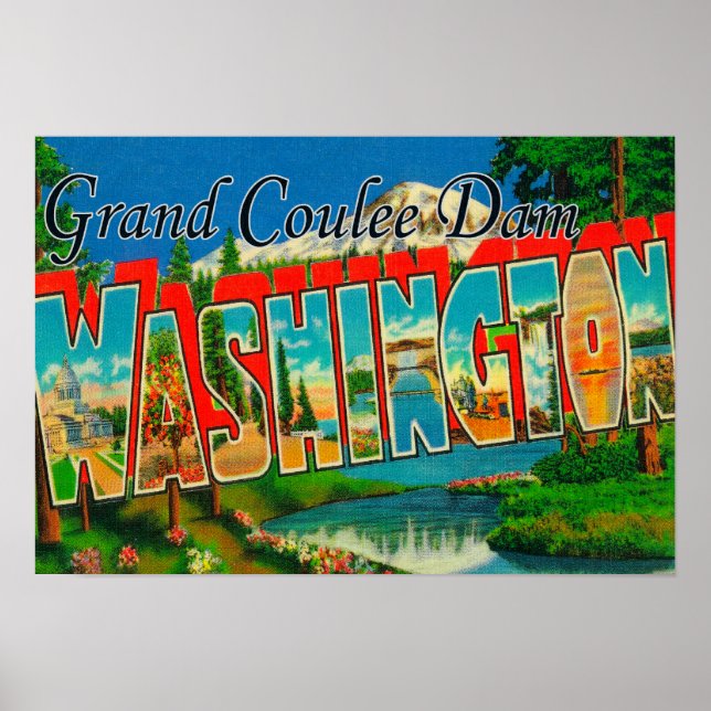 Grand Coulee Dam, Washington - Large Letter Poster (Front)