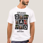 Grand Dad Happy Birthday 5 Photo Collage T-Shirt<br><div class="desc">Grand Dad Happy Birthday 5 Photo Collage T-Shirt.</div>