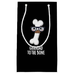 Grand Dad To The Bone Funny Grandpa Pun Dark BG Small Gift Bag