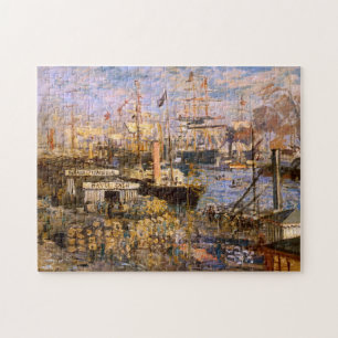 Grand Dock Le Havre Monet Fine Art Jigsaw Puzzle