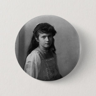 Grand Duchess Anastasia Nikolaevna of Russia 6 Cm Round Badge