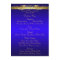 Grand Duchess Blue Scroll Wedding Menu