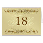 Grand Duchess Gold Metal Scroll Table Card