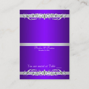 Grand Duchess Purple Folding Table Placecard