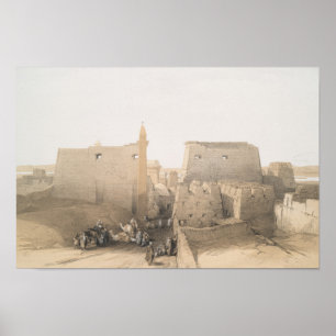 Grand Entrance to the Luxor Temple, Egypt Poster