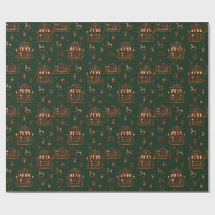 Grand European Christmas Toyshop Heritage Forest W Wrapping Paper