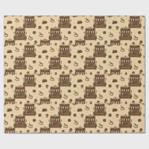 Grand European Christmas Toyshop Warm Ivory Wrappi Wrapping Paper
