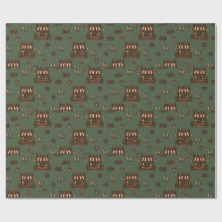 Grand European Christmas Toyshop Winter Sage Wrapp Wrapping Paper