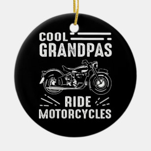 Grand Father Biker Ceramic Ornament