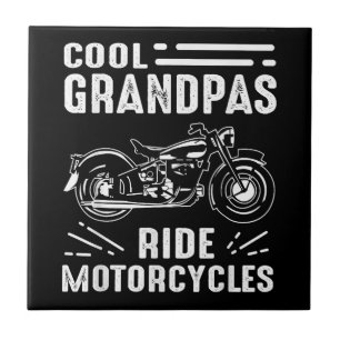 Grand Father BikerGrand Father Biker Ceramic Tile