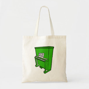 grand green upright piano with music.png tote bag