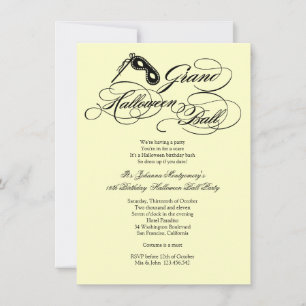 Grand Halloween Ball Costume Party Invitation