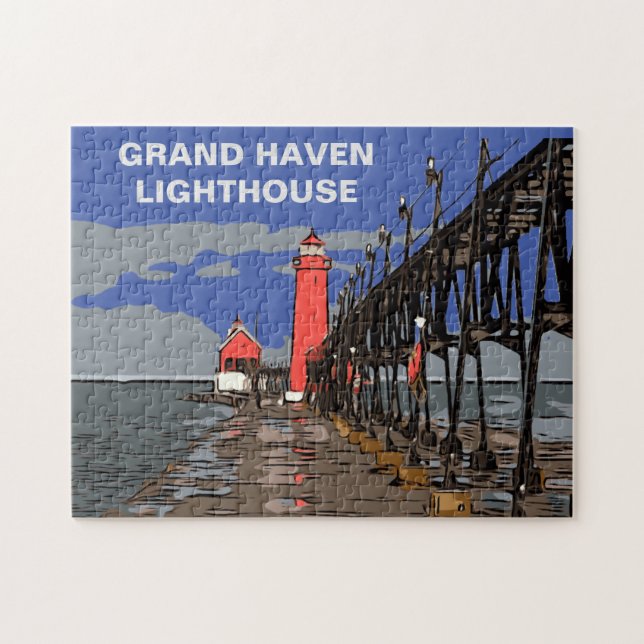 GRAND HAVEN LIGHTHOUSE JIGSAW PUZZLE (Horizontal)