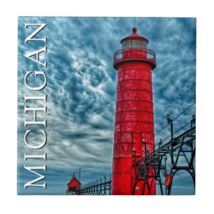 Grand Haven Lighthouse   Michigan Ceramic Tile