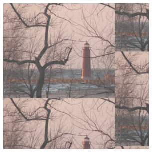 Grand Haven Lighthouse - Michigan Fabric