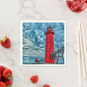 Grand Haven Lighthouse   Michigan Napkin