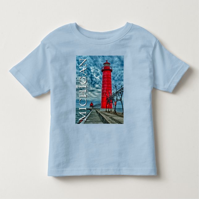 Grand Haven Lighthouse | Michigan Toddler T-Shirt (Front)