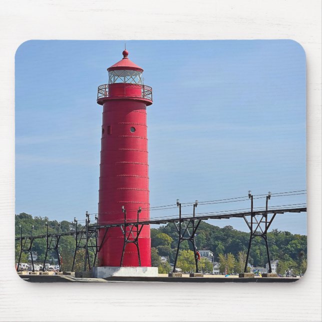 Grand Haven Michigan Lighthouse Mouse Pad (Front)