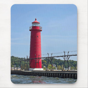 Grand Haven Michigan Lighthouse Mouse Pad