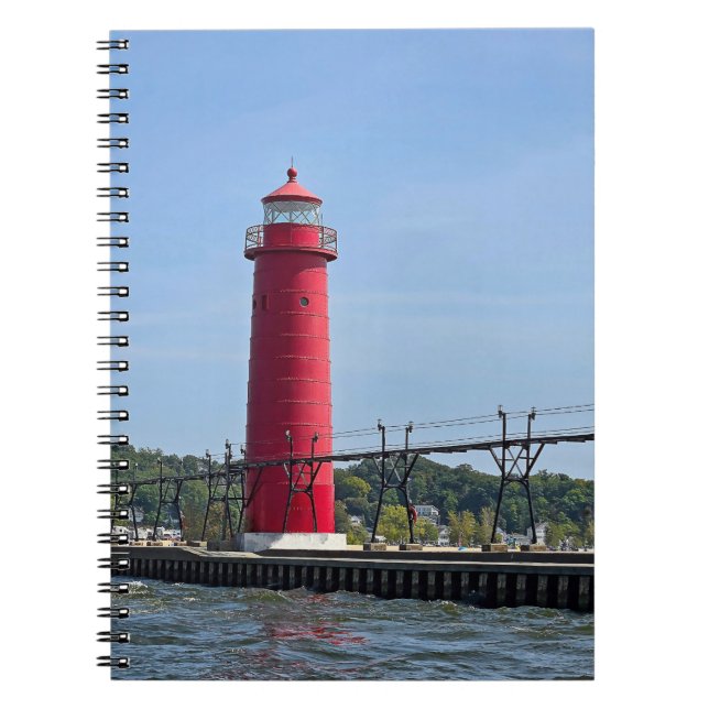 Grand Haven Michigan Lighthouse Notebook (Front)