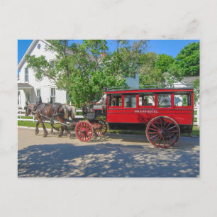 Grand Hotel Carriage, Mackinac Island, Michigan Postcard