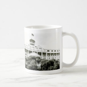 Grand Hotel, Mackinac Island, black and white Coffee Mug