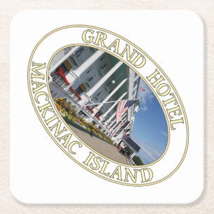 Grand Hotel on Mackinac Island, Michigan Square Paper Coaster