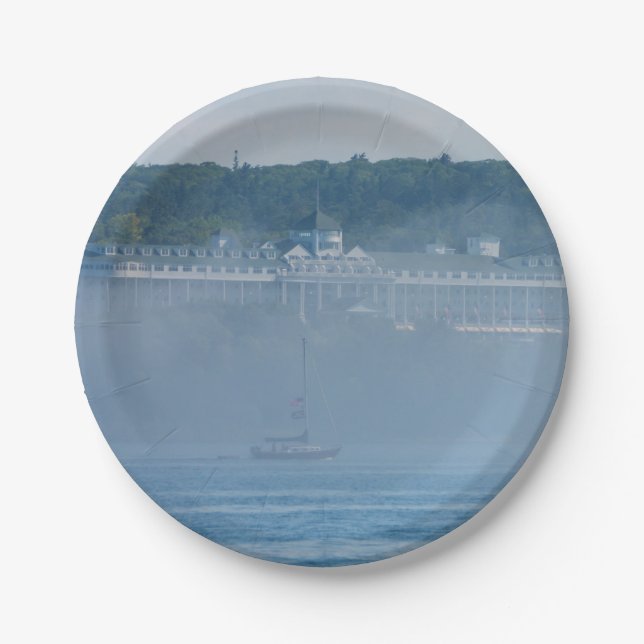 Grand Hotel Through The Fog Paper Plate (Front)