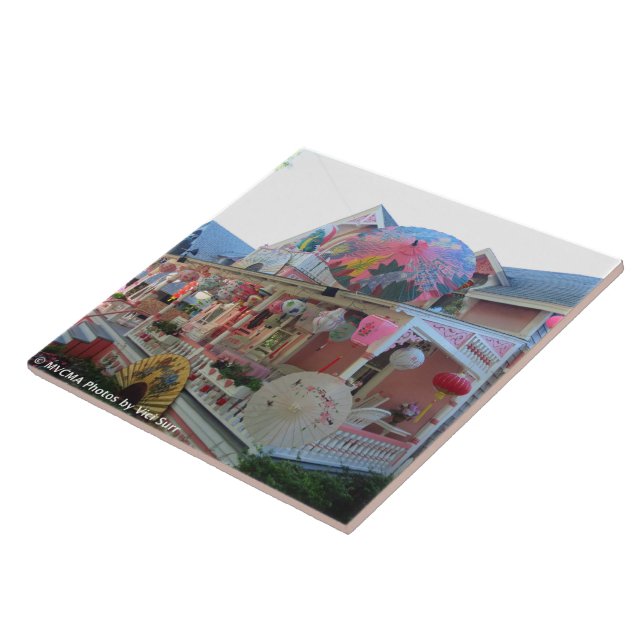 Grand Illumination in Pink - Martha's Vineyard Ceramic Tile (Side)