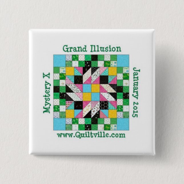 Grand illusion pin back button (Front)