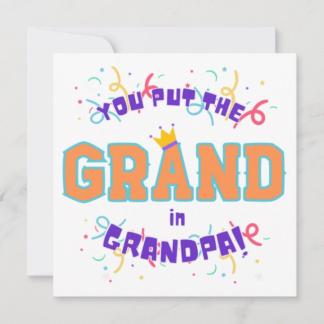 Grand in Grandpa Card (Front)