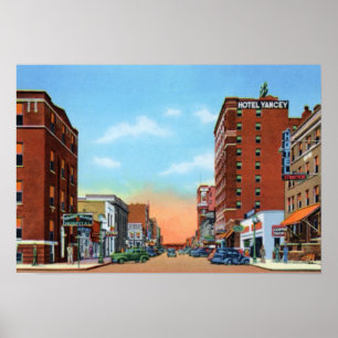 Grand Island Nebraska Locust Street Poster