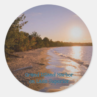 Grand Island Sunset  Classic Round Sticker