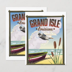 Grand Isle, Louisiana Travel poster 