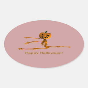 Grand Jeté Ballet Position Oval Sticker