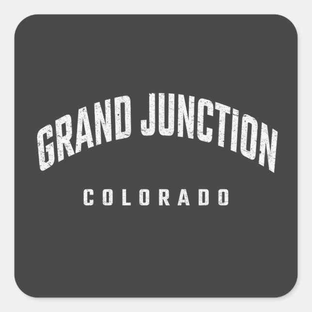 Grand Junction Colorado CO Square Sticker (Front)