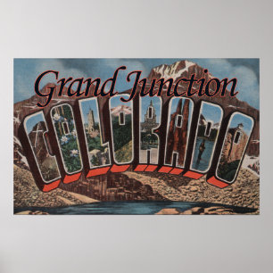 Grand Junction, Colorado - Large Letter Scenes Poster