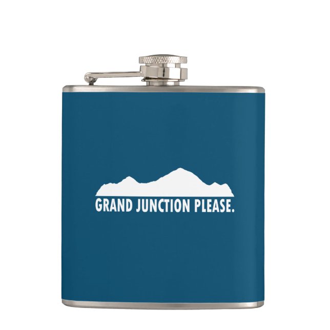 Grand Junction Colorado Please Hip Flask (Front)