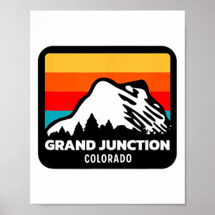 Grand Junction Colorado Skiing Snowboarding Family Poster